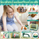 Robot chien 26x18x24cm chien électronique interactif jeu de rôle pour enfants jouet animaux de compagnie chiot qui aboie et marche