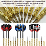 Fléchettes à pointe en acier 18PCS multicolore jeu de fléchettes flechette pointe fléchettes à pointe fléchettes à pointe aiguille