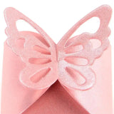 50 pièces  Boîte à bonbons  Boîte cadeau Rose  Papillon  Boîte cadeau de mariage  Texture givrée  Mariage Bonbonnière de mariage