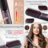 Brosse lissante pour cheveux pet céramique rechargeable cheveux lisses et bouclés 2 en 1 lisseur cheveux professionnel sans fil