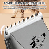 Tondeuse chien 18,5x4,5cm tondeuse pour chien avec 4 peignes et USB affichage LED à cristaux liquides trois vitesses tondeuse chat