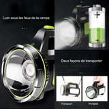 Lampe torche Led 10W 4200mah lampe torche portable rechargeable multifonctionnelle pour l'extérieur super lumineuse lampe de poche