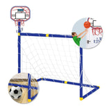 But de foot et support de basketball 2 en 1 pour enfants ensemble jouets intérieur et extérieur but de 88 cm ABS 88x45.5x115.5 cm