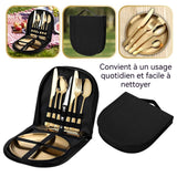 ouverts de table 10 Pièces Modern Cutlery Tableware Utensils Set for Picnic and Other Outdoor Activities Avec sac de rangement