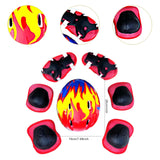 Protection Roller Enfant 7 pcs Casque équipement ensemble de protection patinage à roulettes équilibre scooter casque genouillères