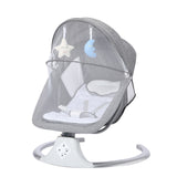 Balancelle electrique 3 en 1 gris avec télécommande 5 modes balancement minuterie bluetooth musique siège balançoire de électrique