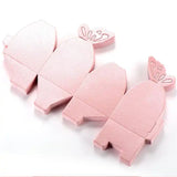 50 pièces  Boîte à bonbons  Boîte cadeau Rose  Papillon  Boîte cadeau de mariage  Texture givrée  Mariage Bonbonnière de mariage