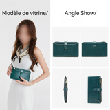 Porte-Monnaie Femme Grande Capacite 21 x11cm Porte Monnaie avec 19 emplacements Cartes RFID Blocage Bordeaux Porte-Monnaie