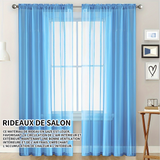 Rideau 132x213cm rideaux voilage rideau semi-transparent intérieurs décoration de fenêtre moderne pour salon chambre couleur pure
