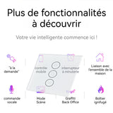 Interrupteur Tactile Interrupteur Volet Roulant WIFI connectivité Contrôle par téléphone mobile et Google Assistant Alexa