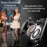 Perche à selfie 154cm bluetooth 5.2 magnétique perche à selfie trépied avec 2 lumières d'appoint détachables rotation à 360 degrés