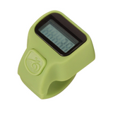 Mini compteur de main Bouton silencieux Grand écran numérique Comptage clair Design unique de l'anneau Vert Compteur numérique