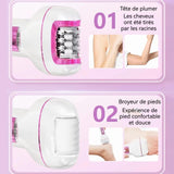 Épilateur électrique 3 en 1 5W étanche épilation rasage meulage pieds rechargeable lame en acier inoxydable rasoir pour femme