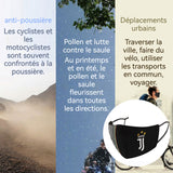 Masque facial en soie glacée noir  football respirant et fin masque de cyclisme protection UV impression anti-poussière lavable
