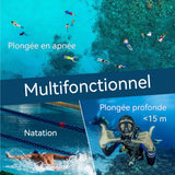 Masque de Plongée 205x105x185mm Grand champ de vision 180 degrés Anti-buéeMatériau de sécurité Confortable Masque de snorkeling