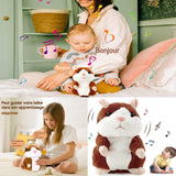 Peluche hamster 10x9x16cm imiter sons peluche de hamster parlant jouet en peluche pour 2-5 ans enfant interactifs peluche hamster