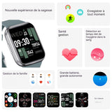 Montre intelligente bracelet de sport smart watch appel bluetooth surveillance de la santé podomètre extérieur Alertes intelligentes