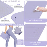 Tapis de Yoga Pliable FitnessMat 183x61cm Voyage Tapis de Yoga Antidérapant et épais Pilates Tapis de Gymnastique Sportive Violet