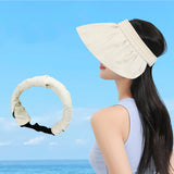 Chapeau de soleil Shell nouveau chapeau de soleil de plage couvrant le visage cyclisme chapeau de soleil haut vide pour femmes
