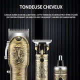 Tondeuse cheveux 1000mAh Tondeuse à cheveux électrique Coiffeurs Tondeuse à cheveux pour le nez Tondeuse à cheveux  poussoir Lames