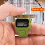 Mini compteur de main Bouton silencieux Grand écran numérique Comptage clair Design unique de l'anneau Vert Compteur numérique