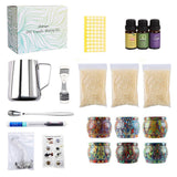 Kit de fabrication de bougies 20 noyaux de cire 6 boîtes de conserve kit fabrication bougies parfumées fabrication de bougies cire