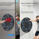 Machine de boxe musicale 6 positions cibles 12 vitesses et 12 rythmes bluetooth music boxing machine avec des gants poire de boxe