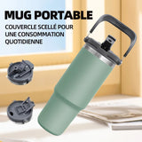 Mug Isotherme 900ml mug lsotherme portabilité tasse isolée sous vide thermos tasse en acier inoxydable tasses à café tasses à main