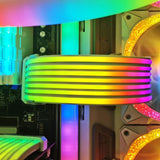 Châssis de refroidissement d'ordinateur de bureau Barre lumineuse de châssis Fil néon Fil lumineux silicone Lumière multipiste