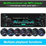 Bluetooth auto radio 12V voiture lecteur MP3 bluetooth mains libres lumière colorée audio commande centrale modification radio FM