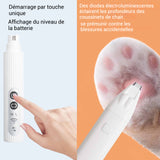 Rasoir pour animaux sans fil 2 en 1 500mah avec lumière LED et coupe-ongles tondeuse pour animaux lime à ongles pour chien chat