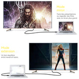 Adaptateur HDMI vers VGA 1,8m adaptateur HDMI vers VGA 1080P avec puce convient aux ordinateurs aux DVD aux téléviseurs HD TV BOX