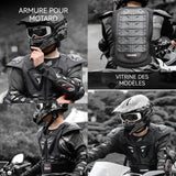 Gilet moto veste armure moto blouson motard gilet protection équipement de moto protection de poitrine et de dos gilet cycliste