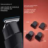 Tondeuse a cheveux avec 4 peignes limites afichage numerique netoyeur chargement USB afichage numerique silencieux electriques