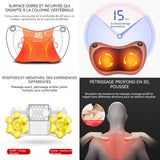 Masseur cervical 3 vitesses 21x31cm coussin de massage électrique multifonction pour la nuque objet de relaxation idéal pour masser