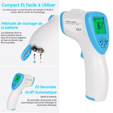 Thermomètre Frontal 200g Ecran rétro-éclairé tricolore Sans contact Portable Détection infrarouge Thermomètre Frontal Infrarouge