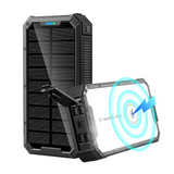 Batterie externe 368000mah 5w chargeur solaire portable chargement sans fil avec 4 usb sorties et 2 entrée avec lumière de camping