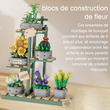 Kit de construction de bouquet de fleur 873PCS avec support de fleurs kit de construction de fleurs blocs de construction fleur