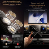 Support telephone voiture 15 w/10 w/7,5 w reconnaissance automatique sortie de charge sans fil support charge rapide double bobine