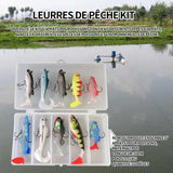 Leurres de pêche kit 10 pcs PVC 10cm leurre souple pour brochet truite bar leurre souple pour brochet leurre de surface flottante