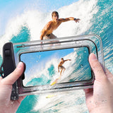 Sacoche étanche pour téléphone portable Étui transparent pour smartphone étanche pour camping Arrosage Kayak Pêche Rafting
