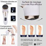 Ensemble rapeuse pieds electrique avec affichage numérique LED étanche anti-callosités ponceuse pieds râpe à pieds pédicure
