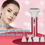 Épilateur multifonction Épilateur pour femmes  5 en 1  Epilation  Tondeuse à sourcils  Tondeuse à poils de nez  électrique