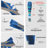 Bas de contention lot de 6 paires de différentes couleurs respirant et résistant pour sportive cyclisme chaussettes de compression