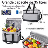 Panier de pique-nique 35L en tissu oxford 900d restez au chaud et au frais panier isotherme panier de pique nique sac de camping