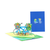 arte de voeux 17,8x12,7cm carte de vœux tridimensionnelle vélo flottant sculpture en papier message de bénédiction carte postale