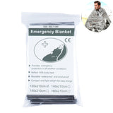 Couverture thermique 210*130CM couverture thermique extérieure multifonctionnelle couverture d'urgence argentée double face