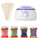 Chauffe cire 500ml 100W 4 paquets de haricots beurre chauffe cire epilation kit d'épilation à la cire machine à épiler chauffée