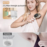 Épilateur lumière avec technologie de refroidissement saphir 9 niveaux d'énergie épilateur pour femme epilateur lumière pulsée