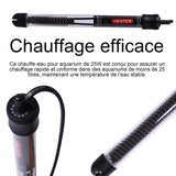 Chauffage d'aquarium 25w pour aquariums de moins de 25 l température réglable tige chauffante d'aquarium chauffage d'aquarium